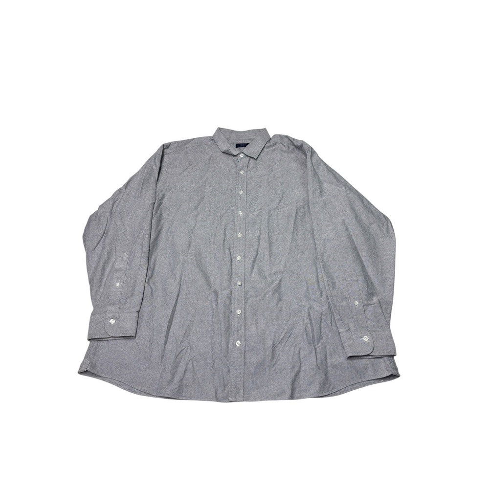 Proper Cloth Mens Blue White Micro Pattern Cotton Button Down Shirt‎ Size 19